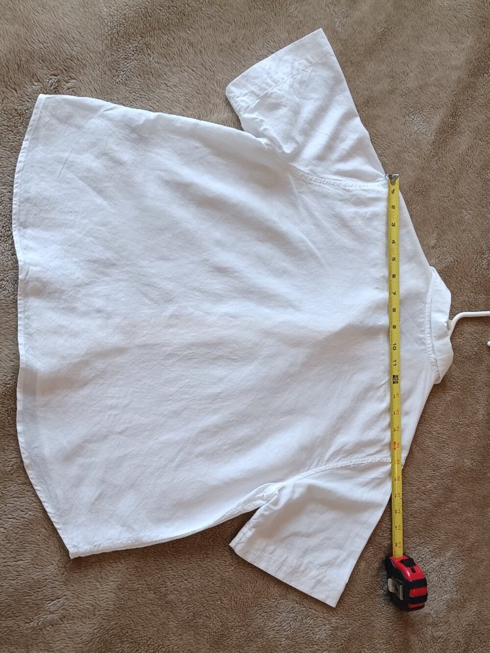 Uniqlo Women's Linen Blend Open Collar Short Sleeve White Shirt Size SMALL - Picture 4 of 9